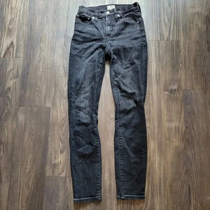 J Crew Womens Straight Jeans Size 24 Gray Cotton Denim 9" High-Rise Toothpick